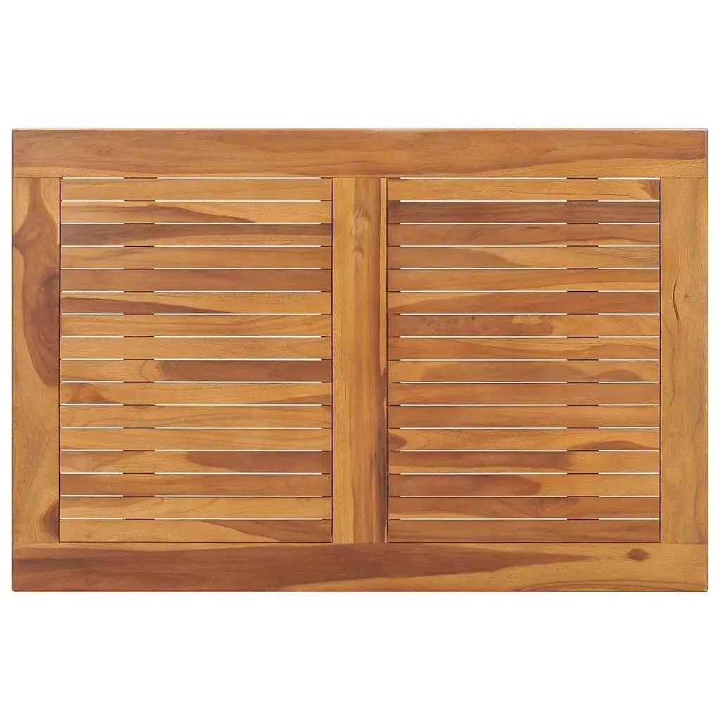 Teak Wood Folding Dining Table Outdoor 90x60x75cm Brown Garden Furniture