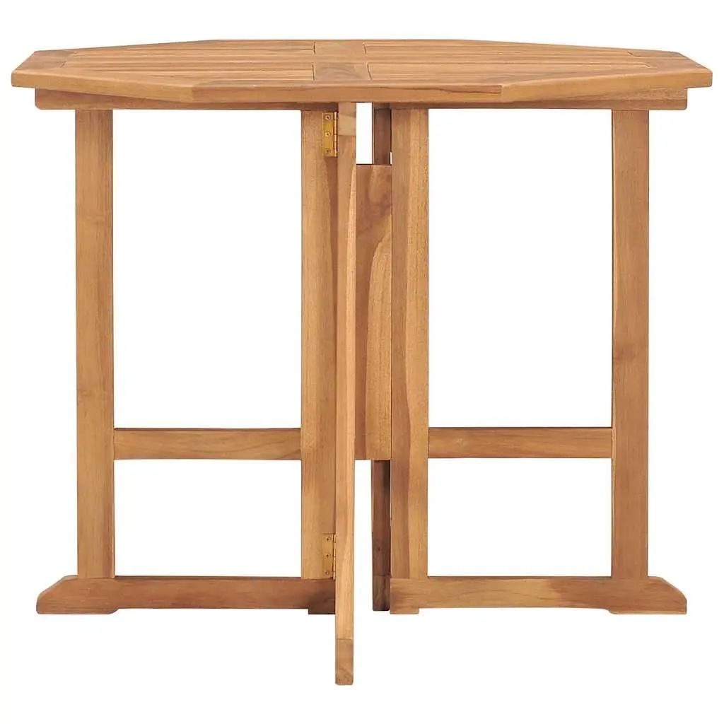 Garden Dining Table Teak Wood Brown 90x90x75cm Folding Outdoor Furniture