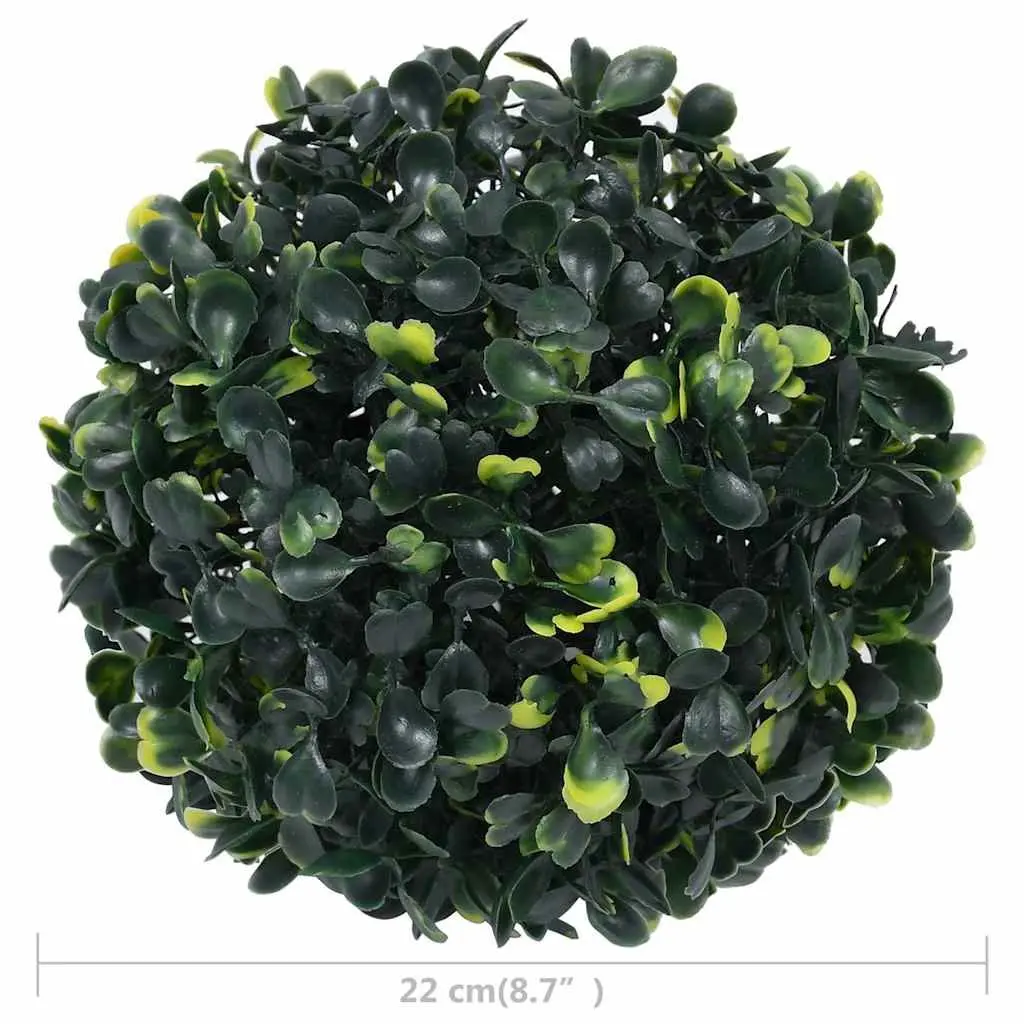 Artificial Boxwood Balls Polyethylene 22 cm Green