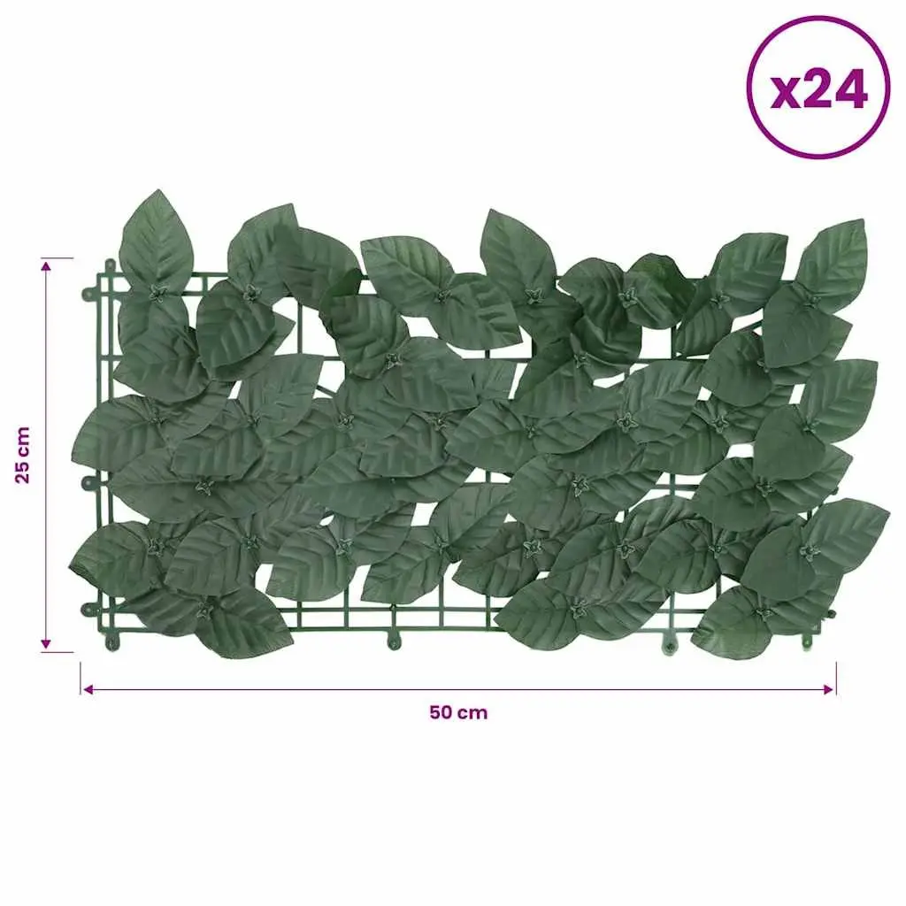 Privacy Screen Polyethylene Fabric 300x100cm Green Leaves