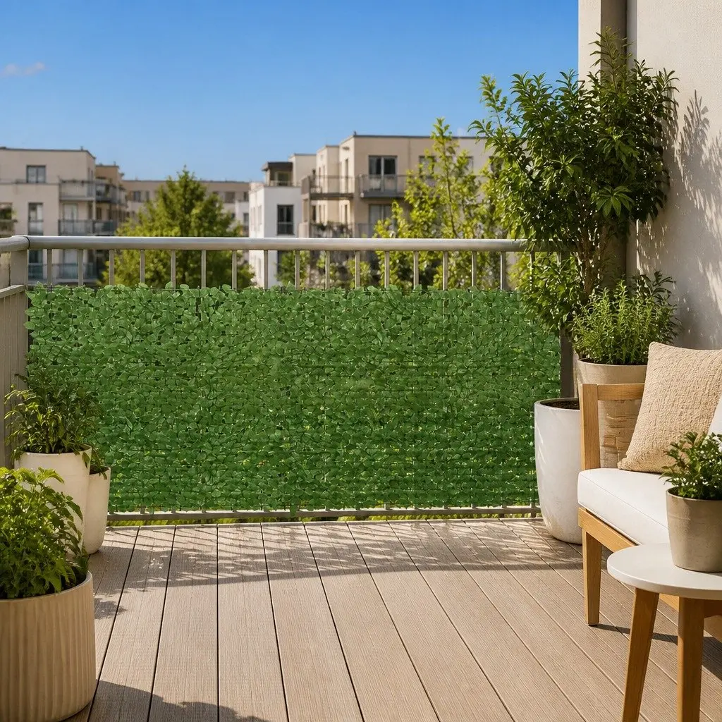 Green Leaf Privacy Screen 400x75cm for Outdoor Spaces