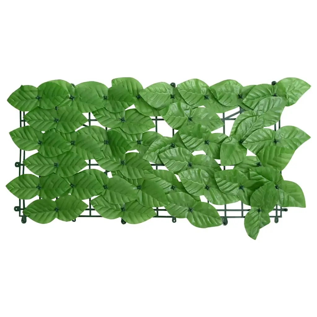 Balcony Privacy Screen with Green Leaves Design 300x100 cm Outdoor Décor