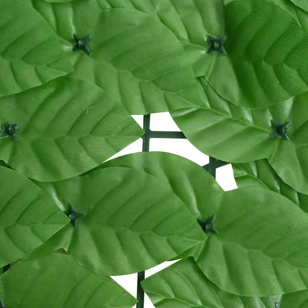 Balcony Privacy Screen with Green Leaves Design 300x100 cm Outdoor Décor
