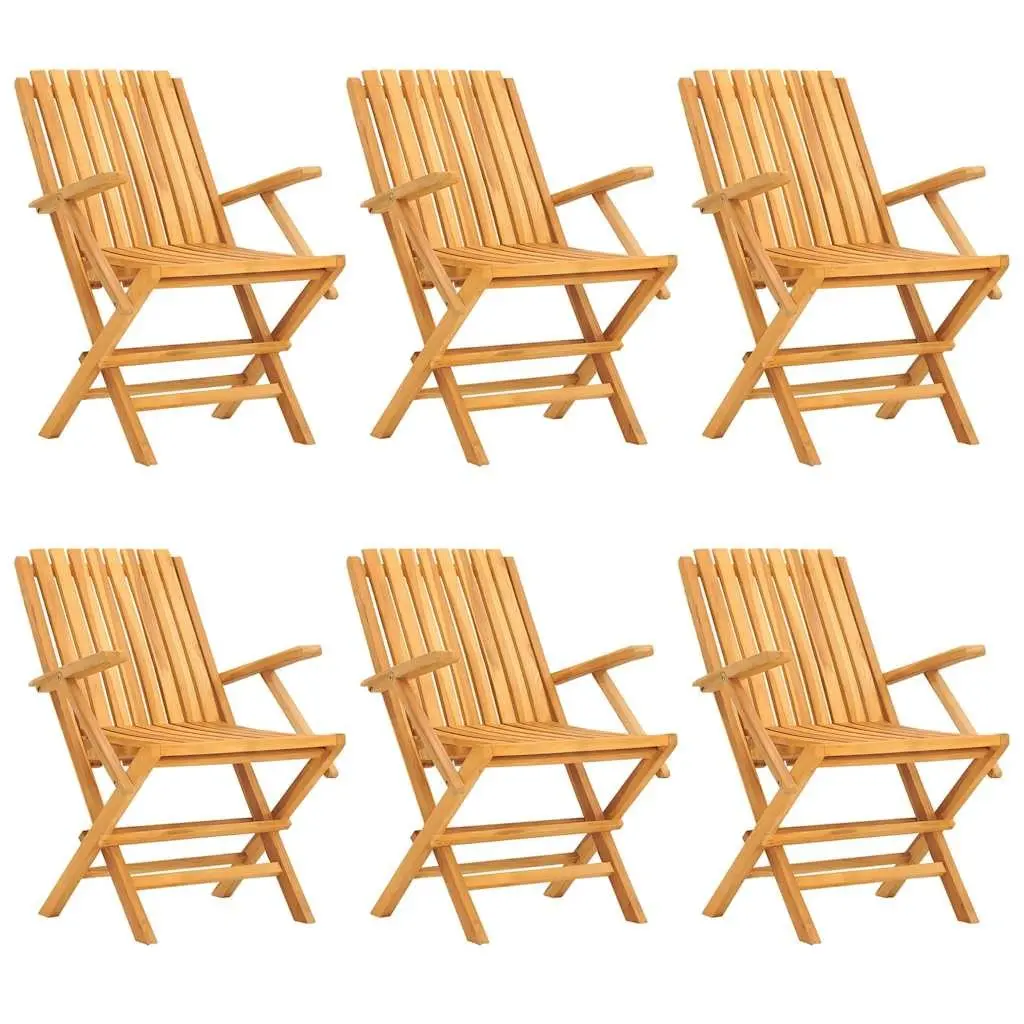 Brown 7 Piece Outdoor Dining Set with Foldable Chairs