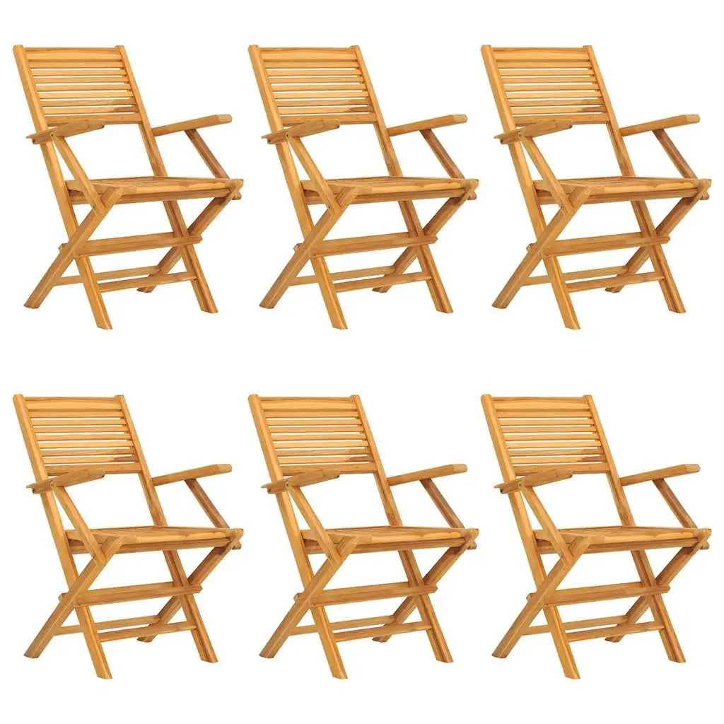 7 Piece Garden Dining Set with Foldable Chairs
