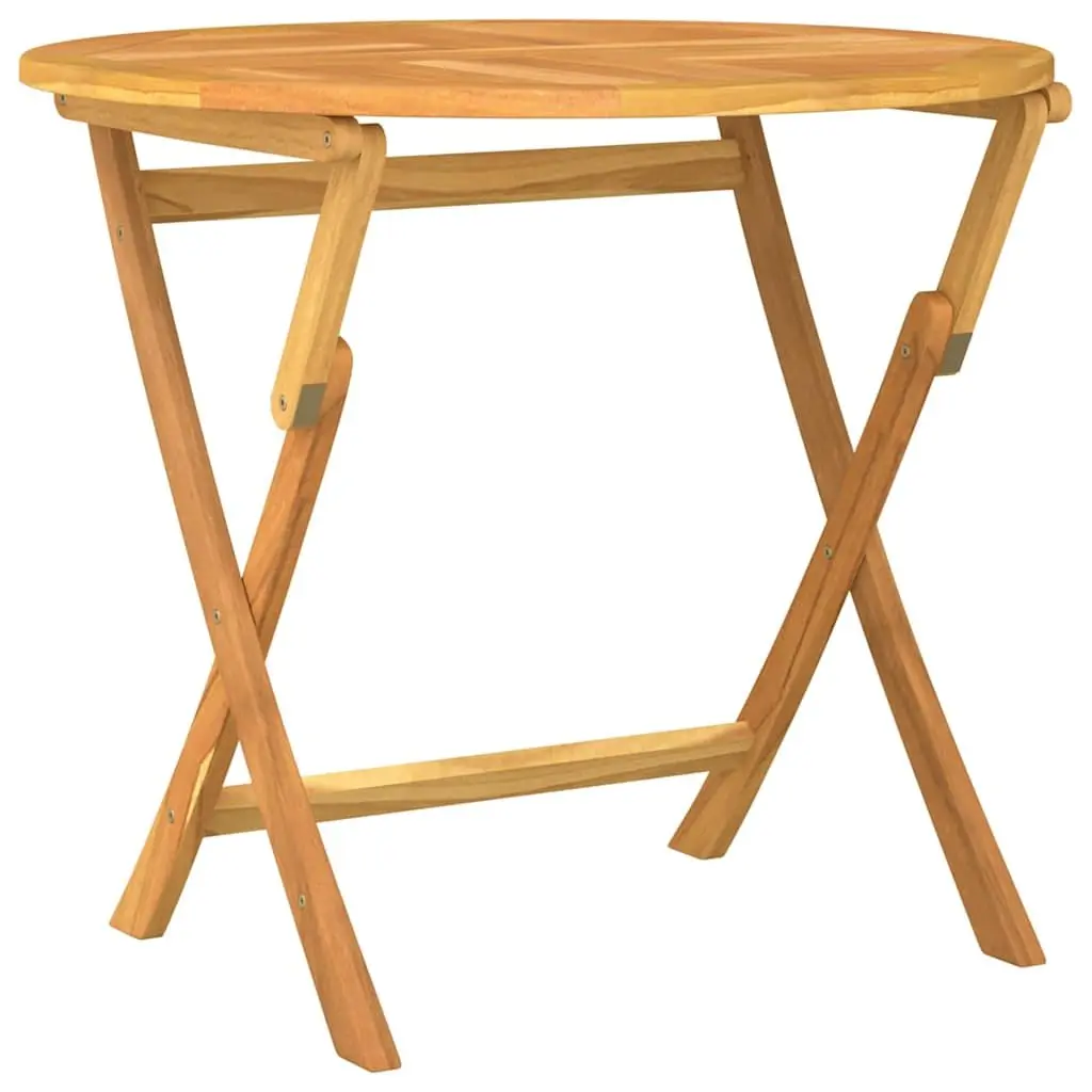 Garden Dining Set Solid Teak Wood 5 Piece Outdoor Furniture Table Chairs Brown