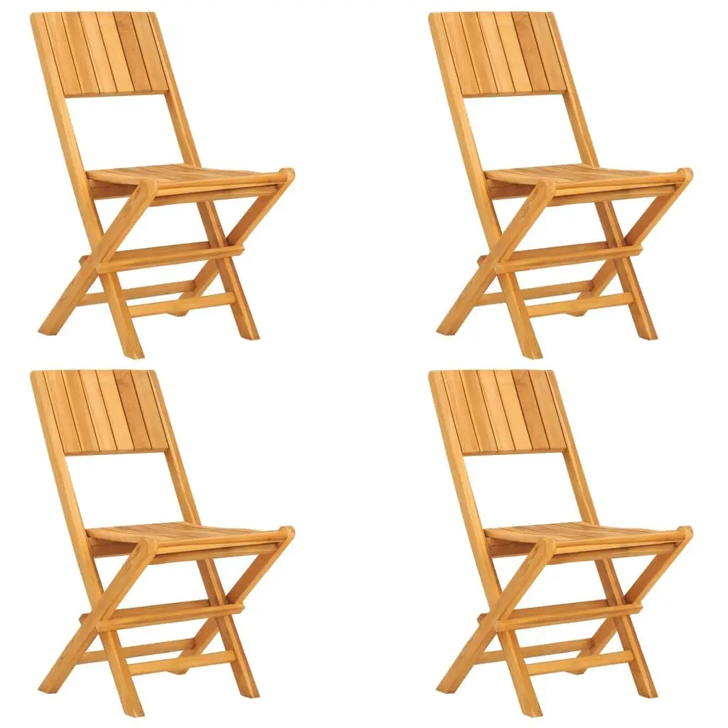 5 Piece Garden Dining Set Outdoor Furniture Teak Wood Table Chairs Folding