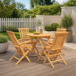 Teak Wood Garden Dining Set for Outdoor Enjoyment