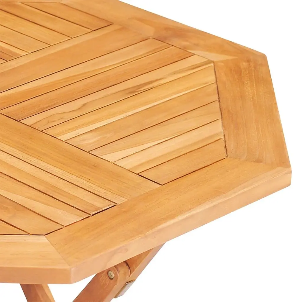 Garden Dining Set Solid Teak Wood 5 Piece Outdoor Patio Table Chairs Brown