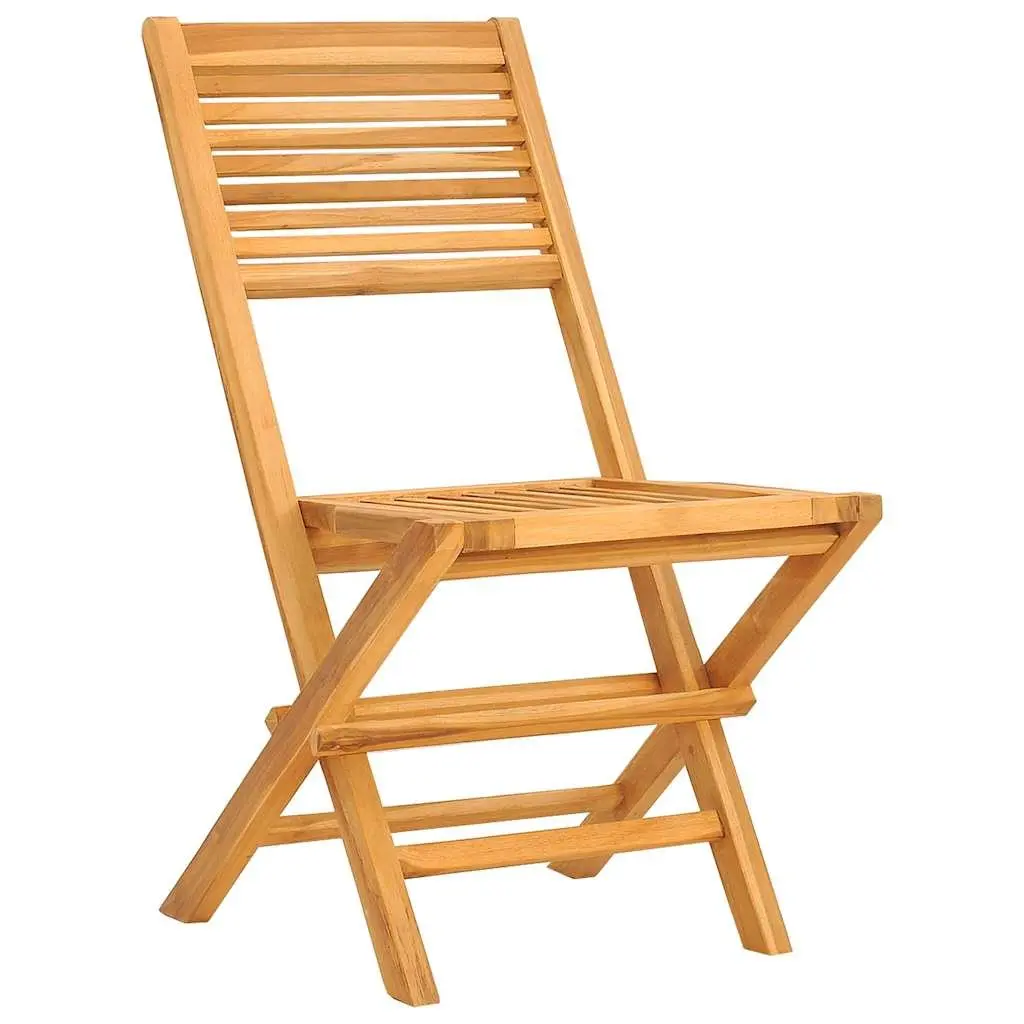 Garden Dining Set Solid Teak Wood 5 Piece Brown