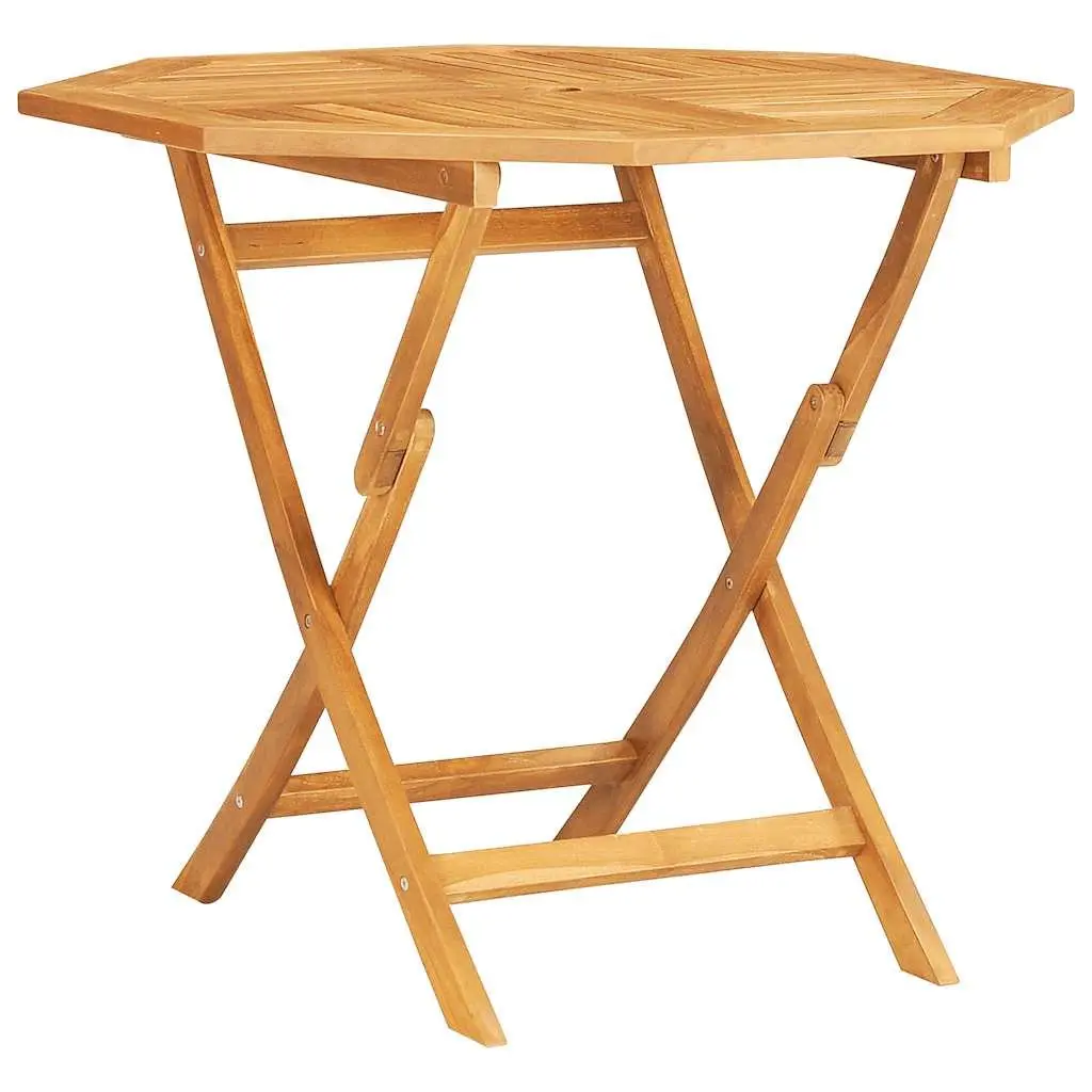 Garden Dining Set Solid Teak Wood 5 Piece Brown