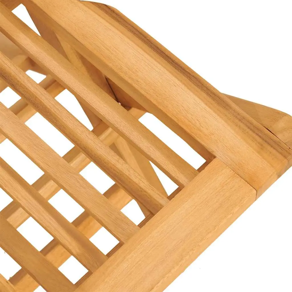 Garden Dining Set Solid Teak Wood 5 Piece Brown