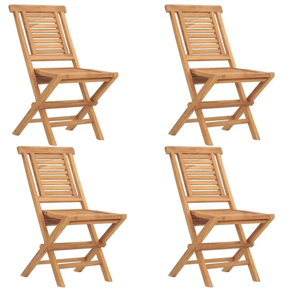 5 Piece Garden Dining Set with Folding Chairs