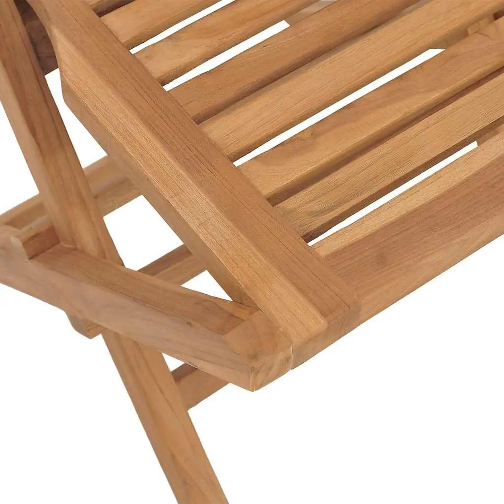5 Piece Garden Dining Set with Folding Chairs