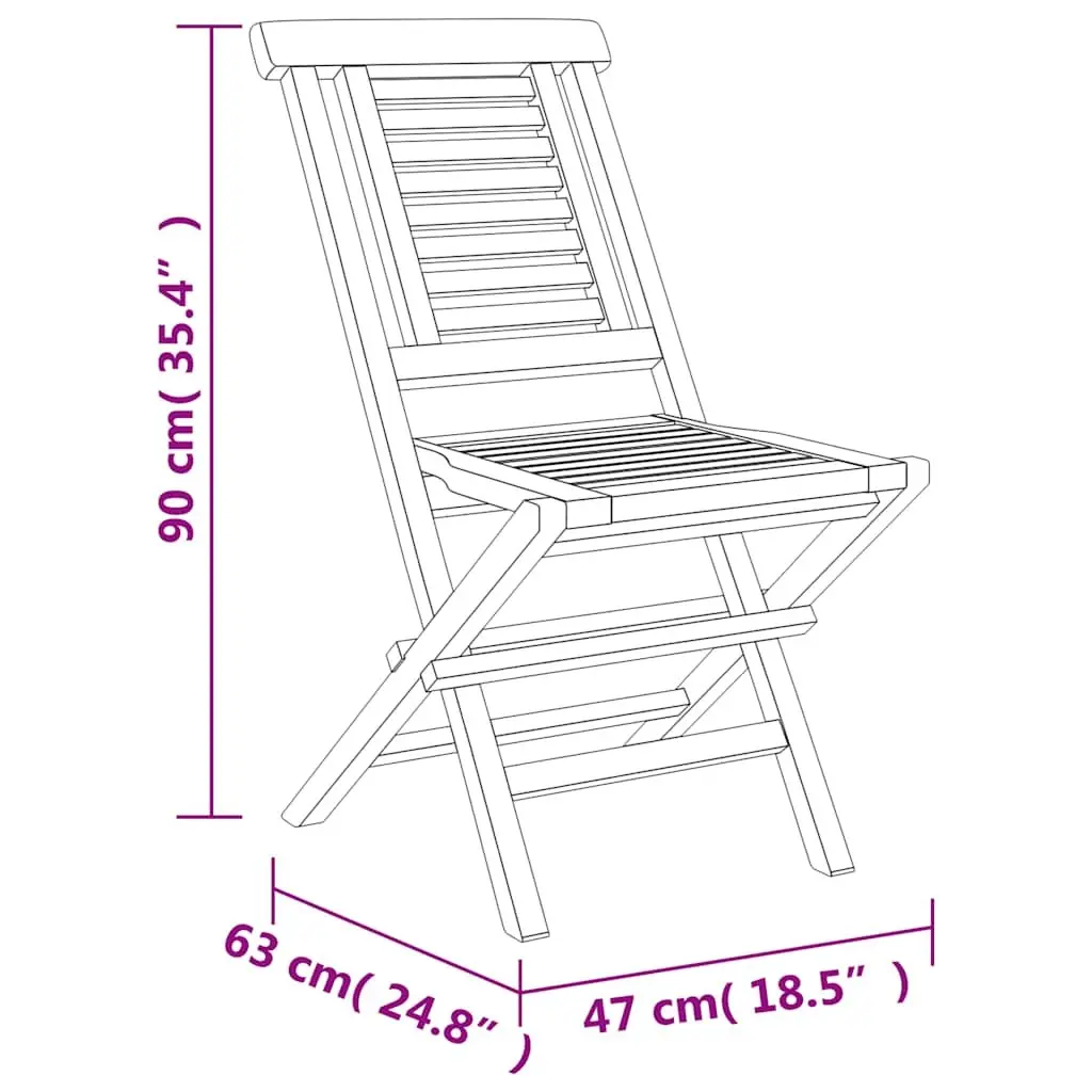 5 Piece Garden Dining Set with Folding Chairs