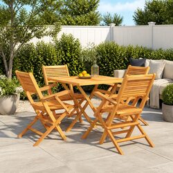 Premium 5 Piece Teak Wood Garden Dining Set