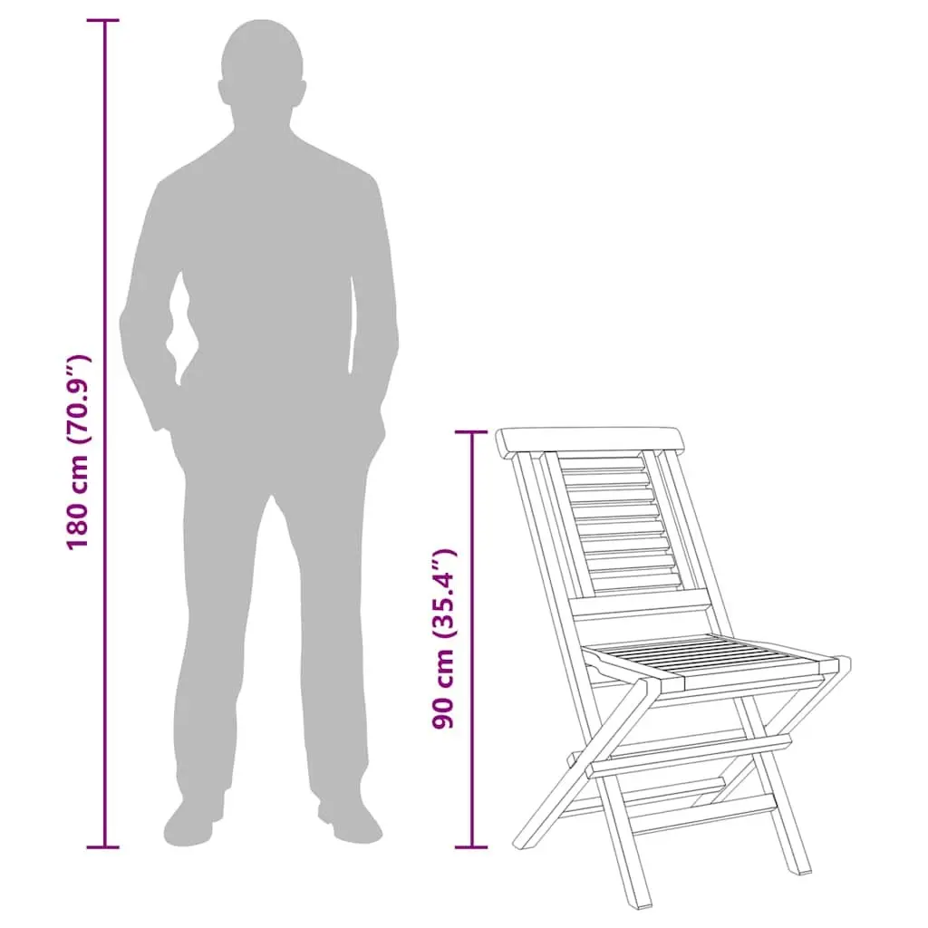 Folding Garden Chairs 4 pcs Outdoor Wooden Seating with Backrest Brown