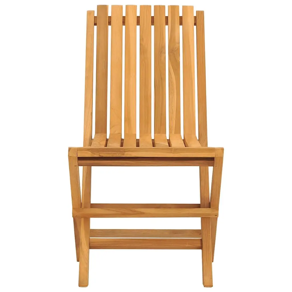 Folding Garden Chairs Set 4 pcs Outdoor Seating Solid Wood Slatted Design