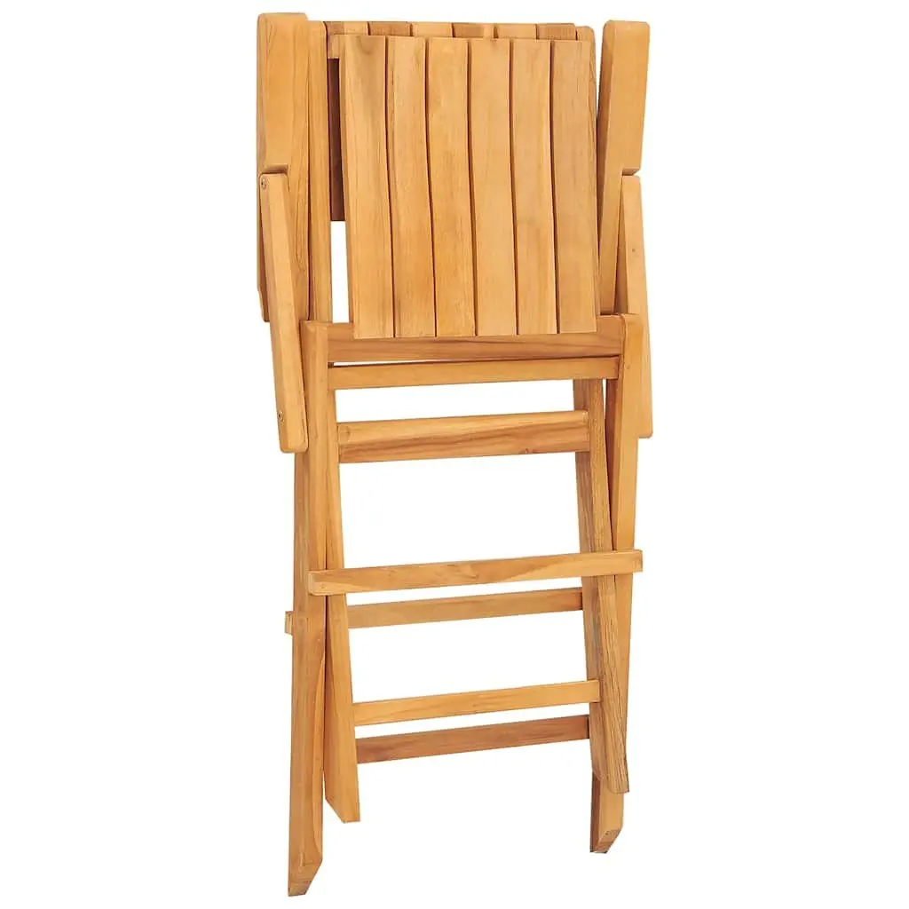 Folding Garden Chairs 4 pcs Outdoor Seating Solid Wood Teak Brown 55x61x90cm