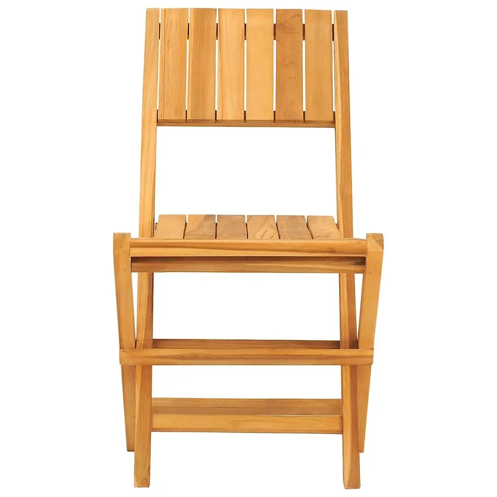 Folding Garden Chairs Set of 4 Wooden Slatted Backrest