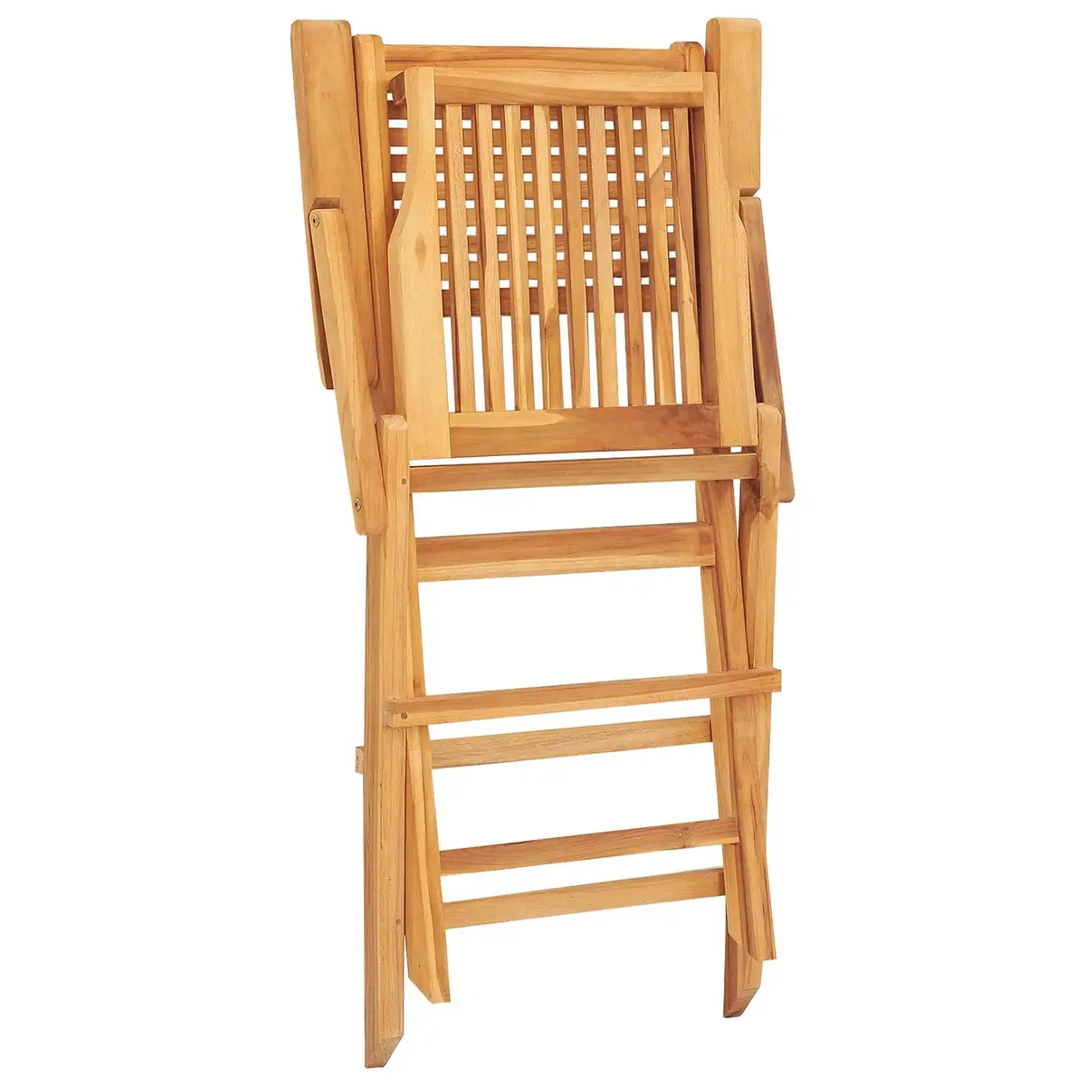 8-Piece Folding Garden Chair Set in Solid Teak Wood