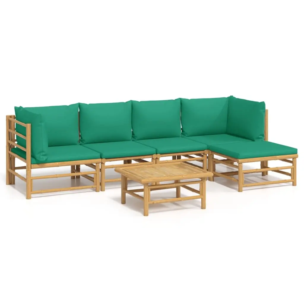 Bamboo 6 Piece Modular Garden Lounge Set
