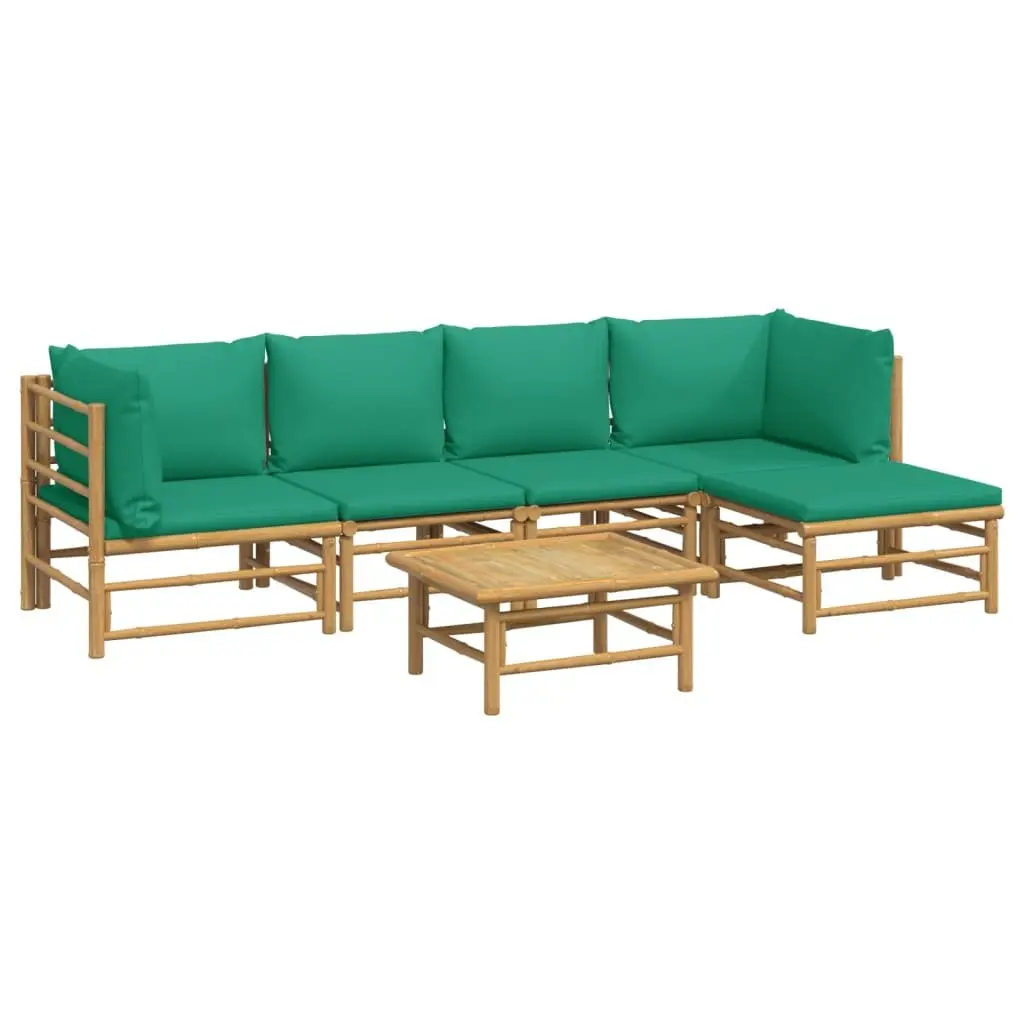 Bamboo 6 Piece Modular Garden Lounge Set