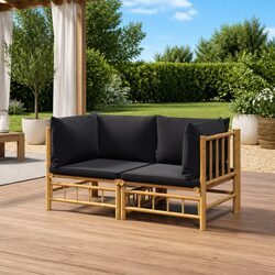 Bamboo Corner Sofa Set - Stylish Outdoor Lounge