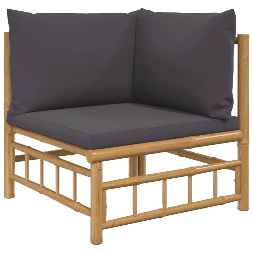 8 Piece Garden Lounge Set Outdoor Furniture Bamboo with Cushions Patio Sofa