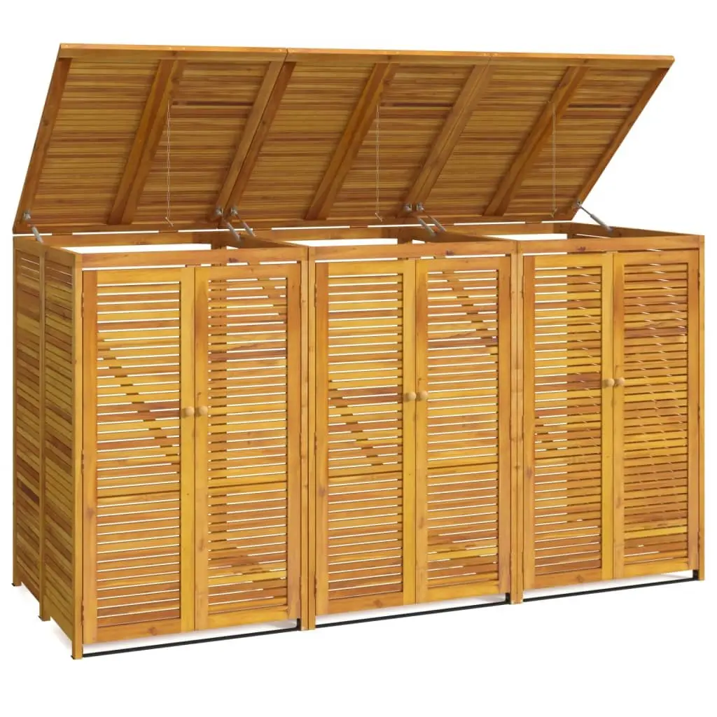 Triple Garbage Bin Shed 210x89x117 cm