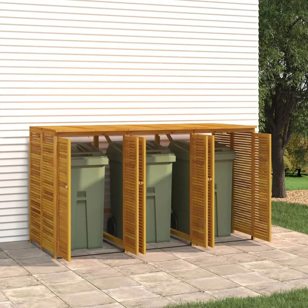 Triple Garbage Bin Shed 210x89x117 cm