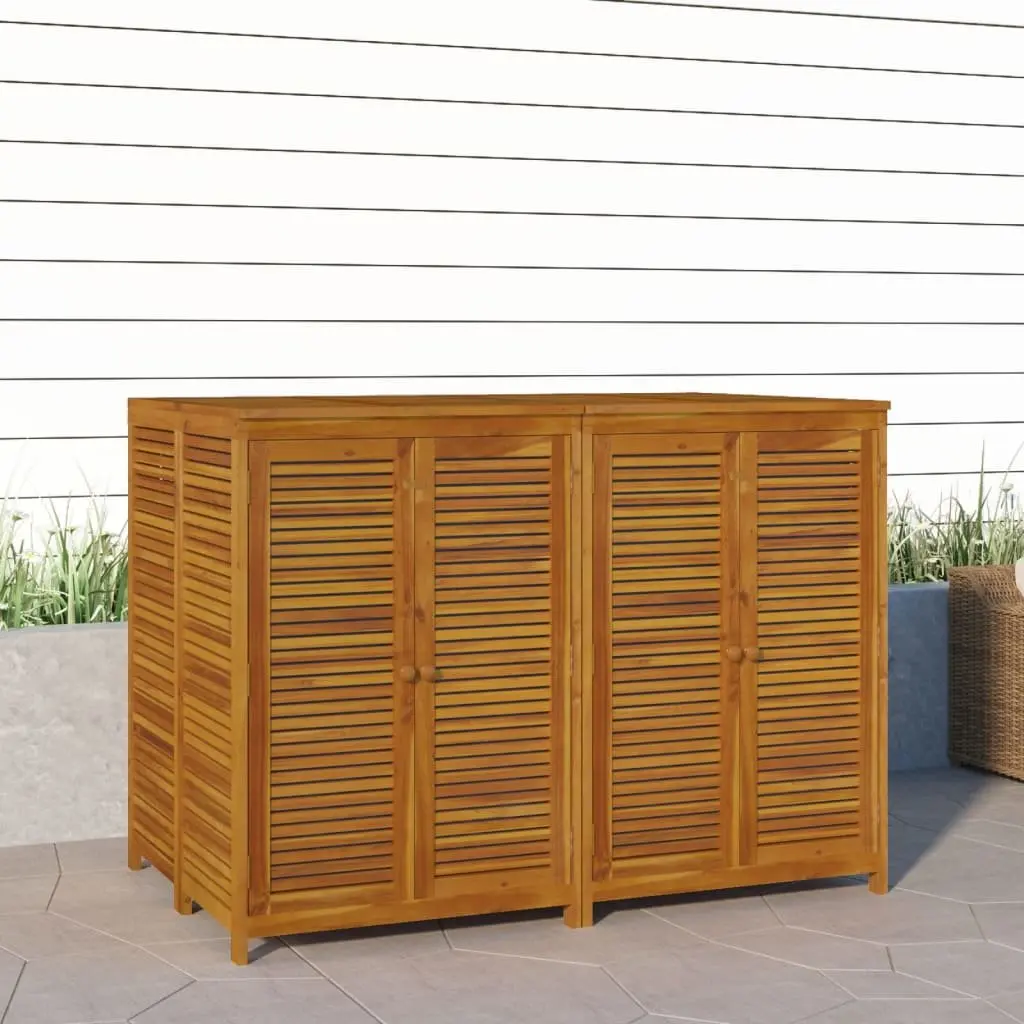 Garden Storage Box Solid Acacia Wood 140x87x104 cm Brown