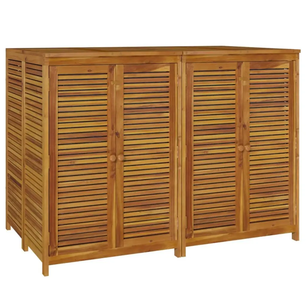 Garden Storage Box Solid Acacia Wood 140x87x104 cm Brown
