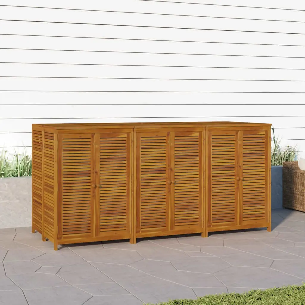 Garden Storage Box Solid Acacia Wood 210x87x104cm Brown