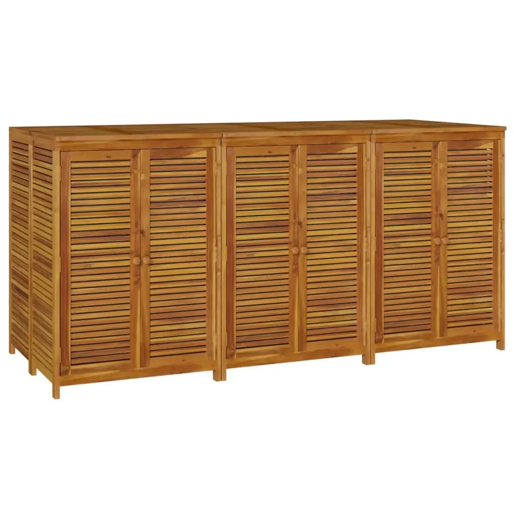 Garden Storage Box Solid Acacia Wood 210x87x104cm Brown
