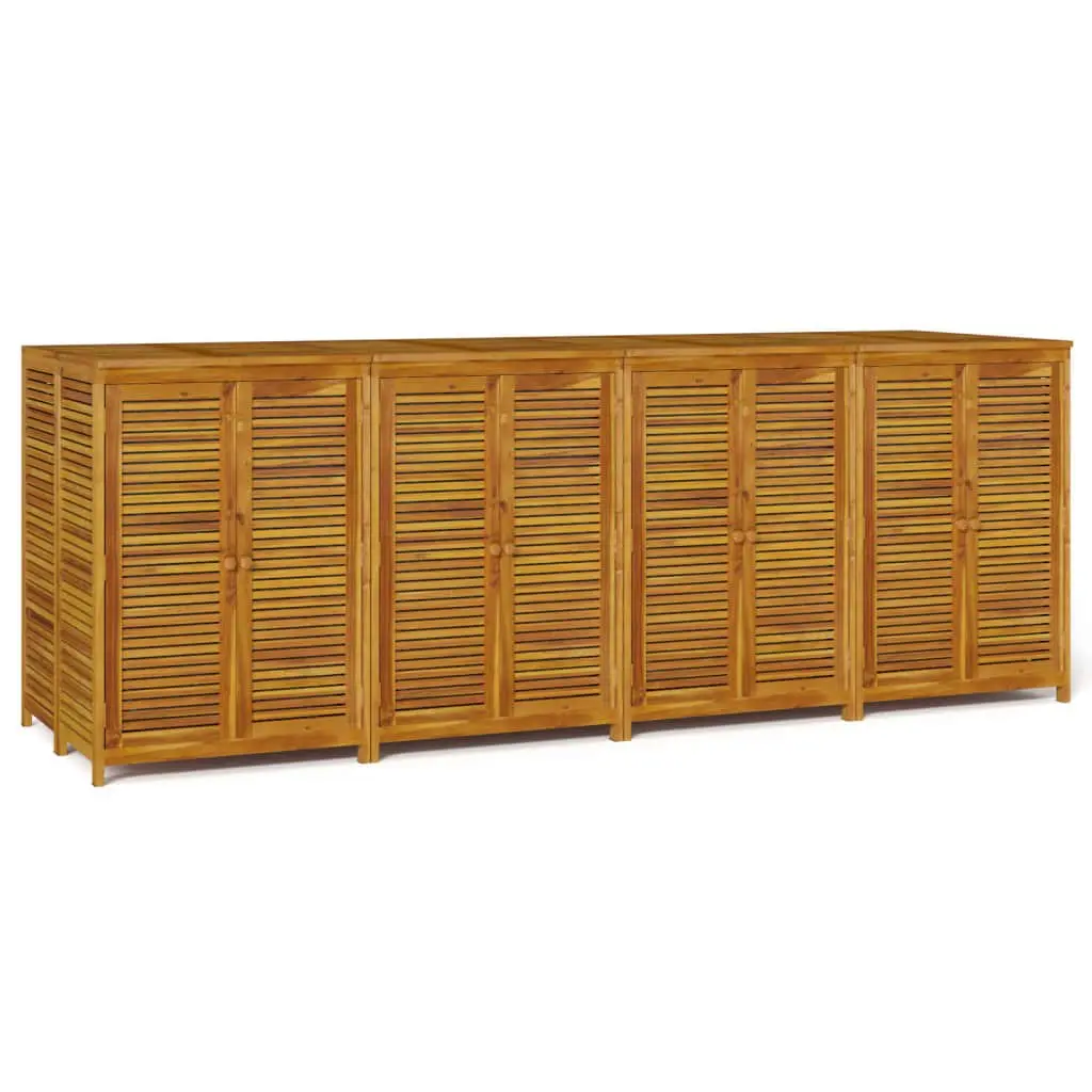Garden Storage Box Solid Acacia Wood 280x87x104 cm Brown