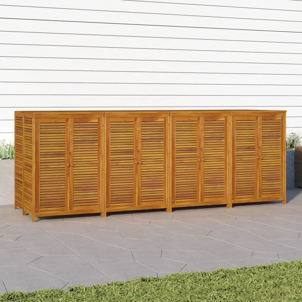 Garden Storage Box Solid Acacia Wood 280x87x104 cm Brown