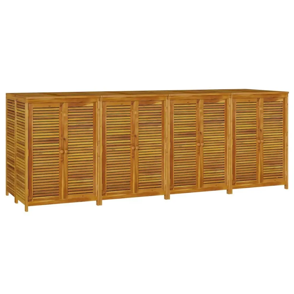 Garden Storage Box Solid Acacia Wood 280x87x104 cm Brown