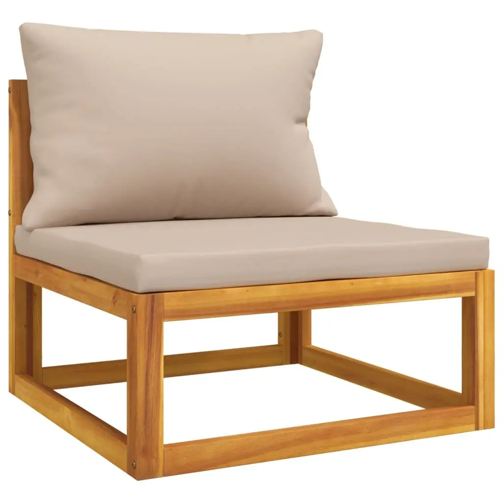 Outdoor 4-Piece Lounge Furniture Set with Cushions and Table