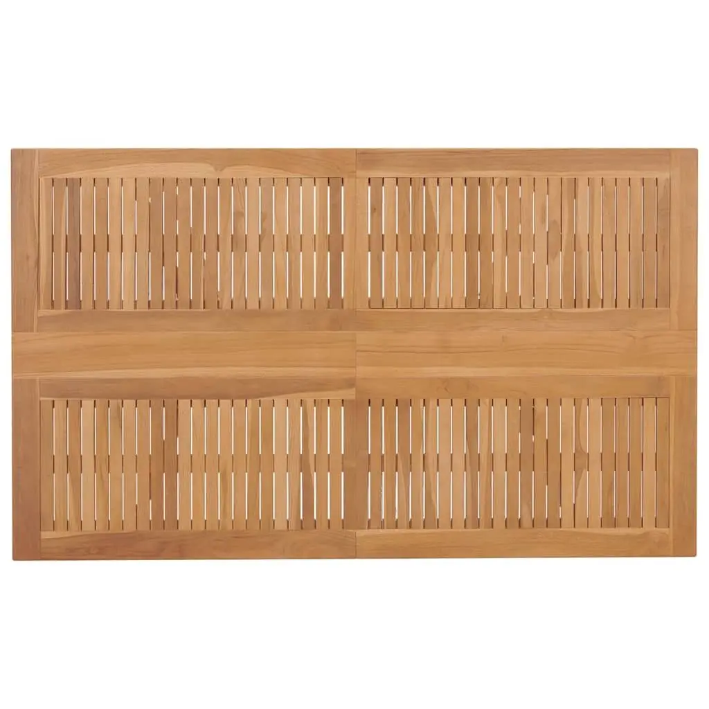 Teak Wood 7-Piece Outdoor Dining Set with Rectangular Table