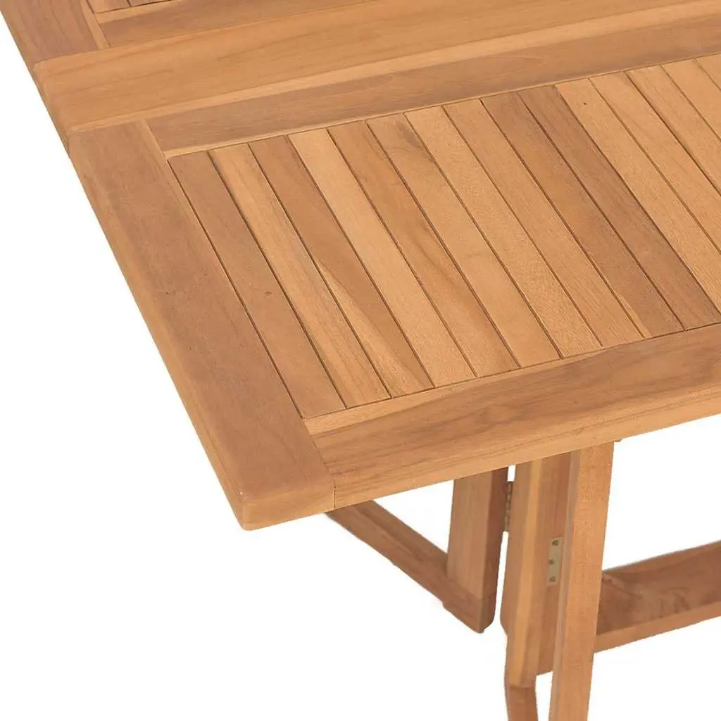 Teak Wood 7-Piece Outdoor Dining Set with Rectangular Table