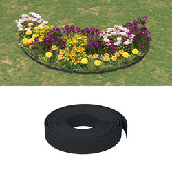Premium Black Garden Edging Strips - 3 Pieces, 10m
