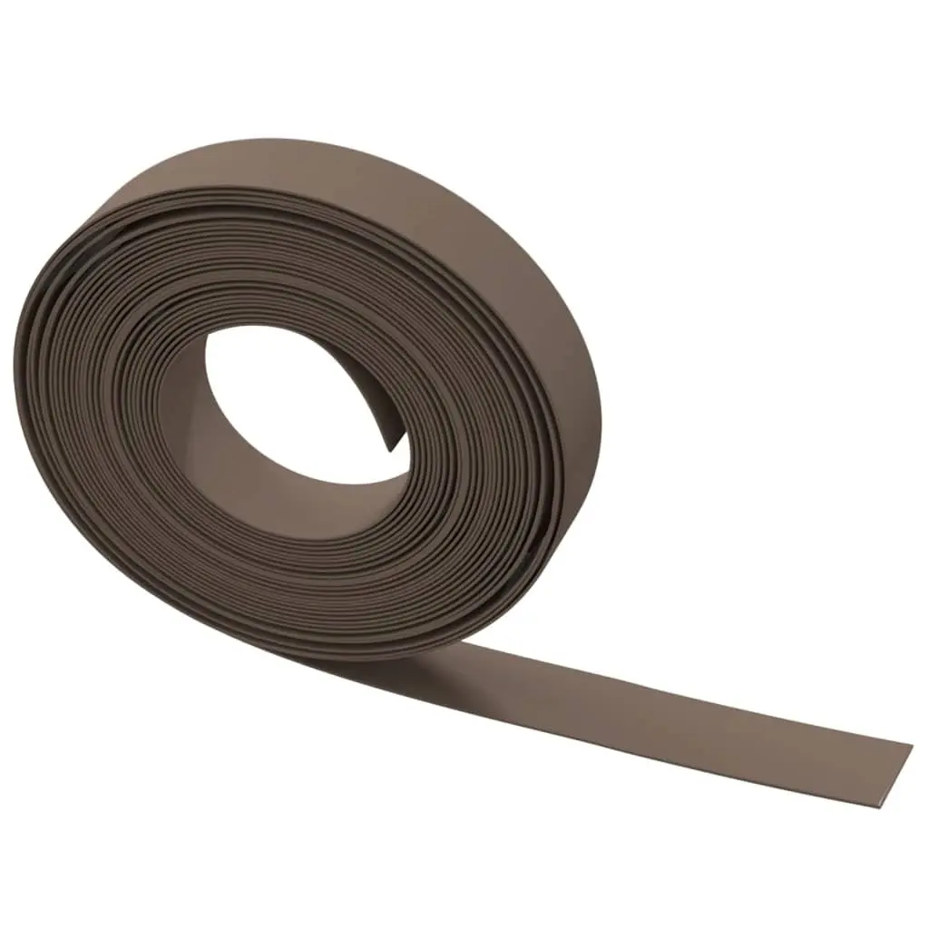 Garden Edgings 3 Pieces Brown 10 m 10 cm Flexible Lawn Border Edging Flower Bed