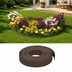 Flexible Brown Garden Edgings 4 pcs 10 m Lawn Border