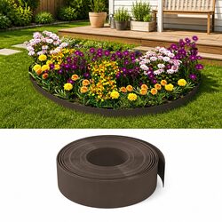 Durable Brown Garden Edging Border 10 m Flexible Design