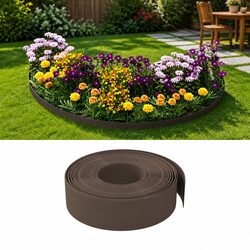 Brown Flexible Garden Edging Borders - 3 pcs, 10 m