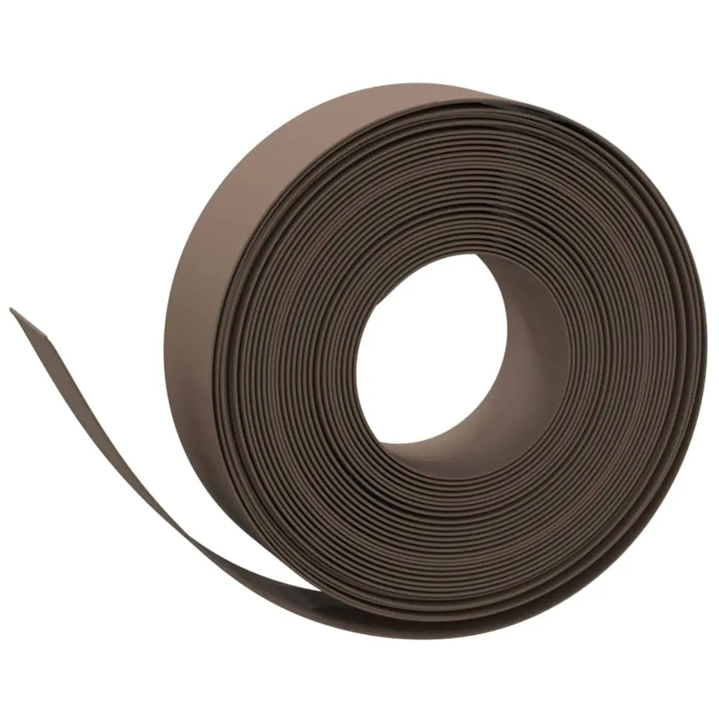 Garden Edging Border 4 Pieces Brown 10 m Flexible Lawn Edge Flower Bed Path