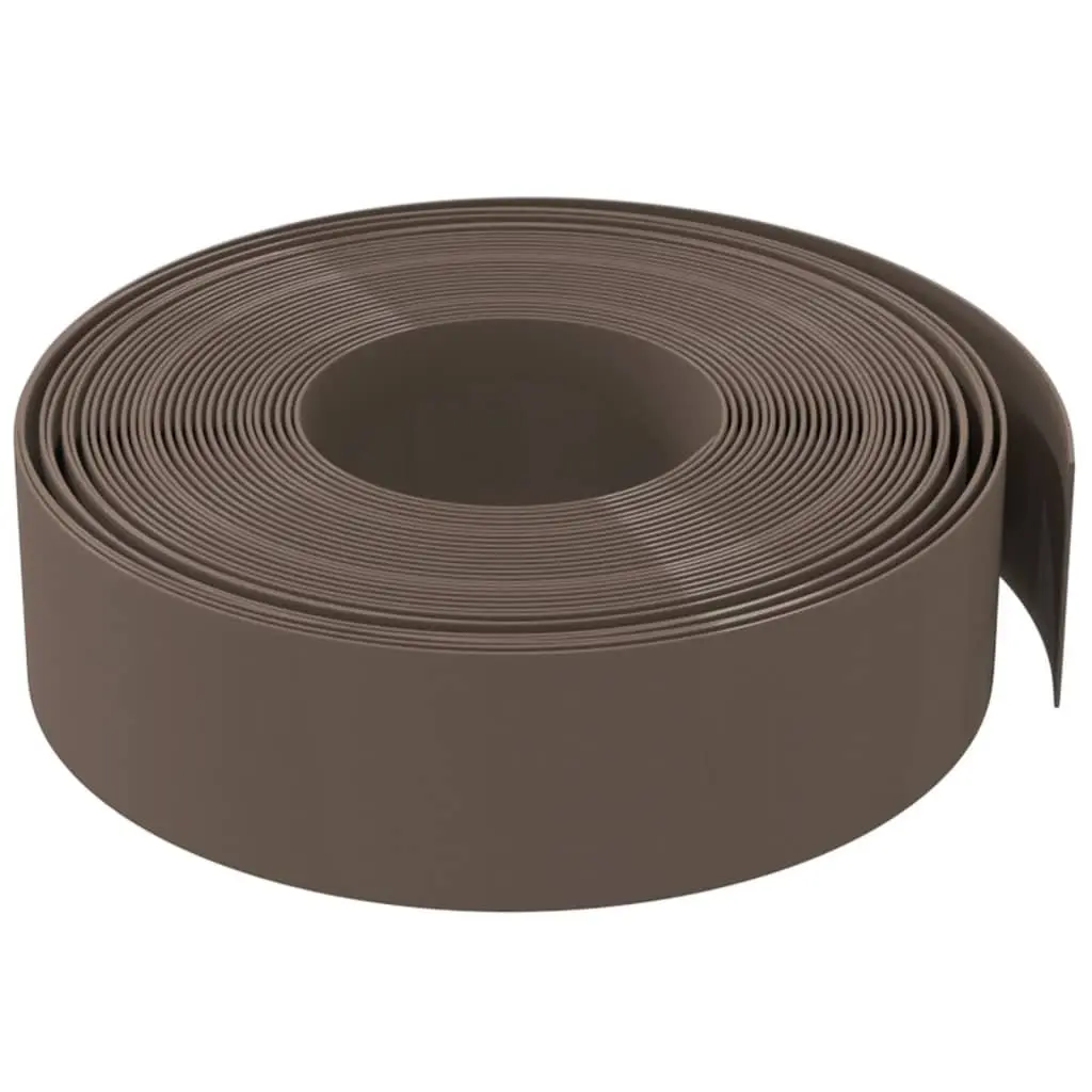 5-Piece Flexible Brown Garden Edging Border 10m