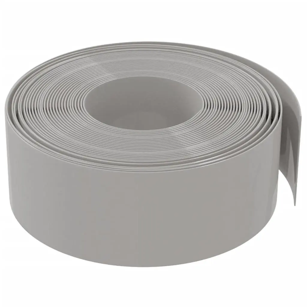 Garden Edging Border 2 Pieces Grey 10m Flexible Lawn Flower Bed Edging Strips