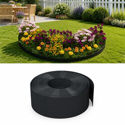 Flexible Black Garden Edging - 10m Border for Lawn & Beds